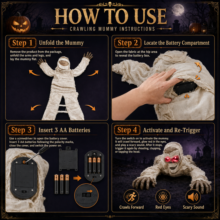 Halloween Creepy Crawling Mummy