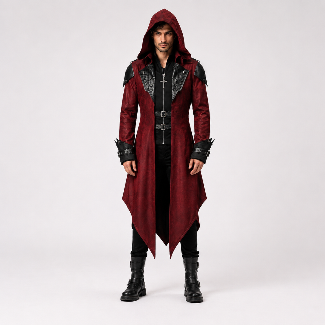 Men’s Gothic Hooded Medieval Coat